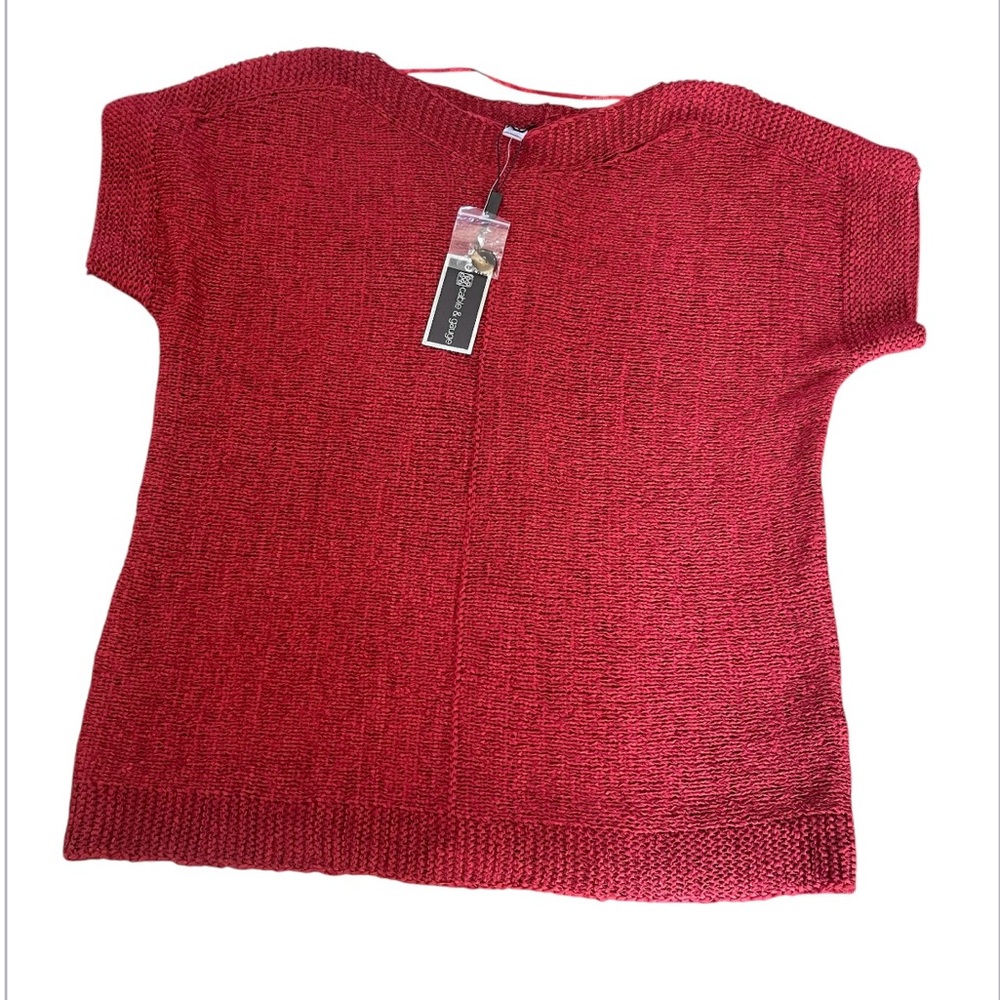 ❤️Cable & gauge Button Casual Top/Sweater Women’s Size S Rio Red NWT❤️